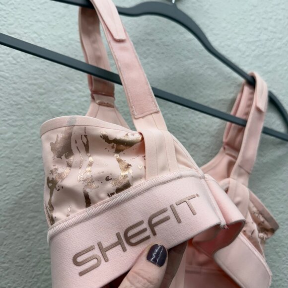 Shefit Flex Adjust Front Zip Blush Medium Impact Sports Bra 110003 Womens Small - Picture 4 of 5